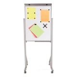Cavalete Flip Chart Magnético Com Quadro Branco E Rodas- Al
