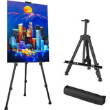 Cavalete Pintura Quadro Telescópico Grande 1,6m Tela 45/85cm