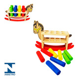 Cavalinho Pedagógico Balanço Montessoriano Com Pinos Color