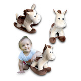 Cavalinho Pelúcia De Balanço 25cm Adorável Fofo Interativo