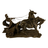 Cavalo Biga Romana Em Petit Bronze Cod 277