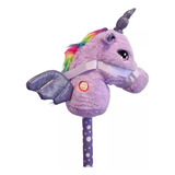 Cavalo De Pau Unicórnio Com Asa C/som Galopa Pets Toyng C/nf