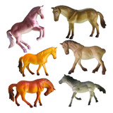 Cavalos De Brinquedo 6pçs Fazenda Animais