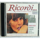 Cd Ornella Vanoni Ricordi O Melhor Da Música Italiana 