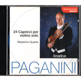 Cd Paganini 24 Capricci Per Violino Solo Massimo Quarta