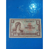 Cedula 1 Dólar 521 Militar 1946