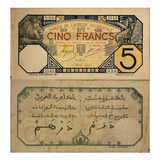 Cédula África Ocidental Francesa - 5 Francs - 1924 - Mbc