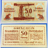 Cédula Alemanha 50 Pfennig 1922 Notgeld Gutsc Frete Incluso