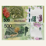 Cédula Argentina 500 Pesos 2019 Fe