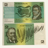 Cédula Austrália 2 Dollars 1985 Fe