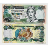 Cédula Bahamas 1/2 Dollar Fe