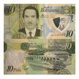 Cédula Botswana - 10 Pula - 2018 - Polimero - Fe
