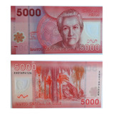 Cédula Chile 5000 Pesos 2009 - Flor De Estampa