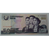 Cédula Coréia Do Norte 50 Won 2002 - Fe