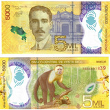 Cédula Costa Rica 5.000 Colones ( Polímero ) Fe