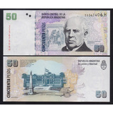 Cedula Da Argentina 50 Pesos 2013 - Flor De Estampa