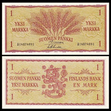 Cedula Da Finlandia 1 Marka 1963 - Flor De Estampa