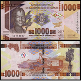 Cedula Da Republica Da Guine 1000 Francos 2015.17 - Fe