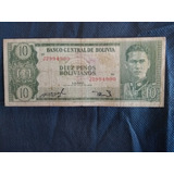 Cedula De 10 Pesos Bolívia 