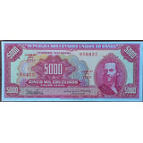 Cédula De Dinheiro Antigo Cr$5000,00. Tiradentes. Fe 