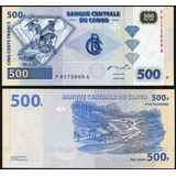 Cedula Do Congo 500 Francos 2002 - Fe