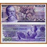 Cédula Do México - 100 Pesos 1982 Flor De Estampa
