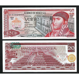 Cédula Do México- 20 Pesos 1977 Flor De Estampa