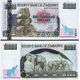 Cédula Do Zimbabwe - 1.000 Dolares 2003 Flor De Estampa
