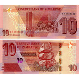 Cédula Do Zimbabwe - 10 Dolares
