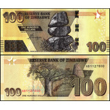 Cédula Do Zimbabwe - 100 Dolares