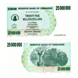 Cédula Do Zimbabwe - 25.000.000 Dolares