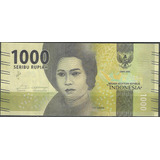 Cédula Estrangeira 1000 Seribu Rupiah 2016 Indonésia Fe