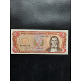 Cédula Estrangeira Da República Dominicana 5 Pesos Oro Fe 