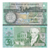 Cédula Fe Estrangeira 1 Pound 2016 Ilha Guernsey 