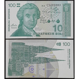 Cédula Fe Estrangeira 100 Dinara Croácia 