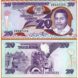 Cédula Fe Estrangeira 20 Shillings Tanzânia 