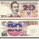 Cédula Fe Estrangeira 20 Zlotych 1982
