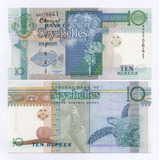  Cédula Fe Seychelles 10 Rupias
