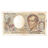 Cedula França - 200 Francos - 1985 - Rara - Mbc