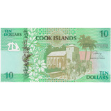 Cédula Ilhas Cook - 10 Dólares 1992 Fe - Rarotonga
