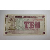 Cédula Inglaterra 10 Pence Forças Aliadas Segunda Guerra F