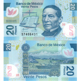 Cédula México 20 Pesos ( Polímero ) Flor De Estampa