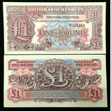 Cedula Militar Da Inglaterra 1 Pound 1962 2° Serie - Fe