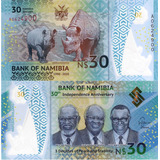 Cédula Namibia 30 Dólares ( Polímero ) Fe