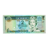 Cédula Rainha Ilhas Fiji 2 Dollars Fe