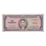 Cédula República Dominicana 1 Peso Oro 1965 Rara