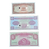 Cédulas Inglaterra 1/10 Shillings 1 Pound 1962 (miiitares)