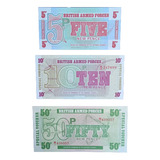 Cédulas Inglaterra 5/10/50 Novos Pence 1972 Sexta Série