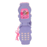 Celular De Brinquedo Smartphone Flip Princesas Rosa Luz Som