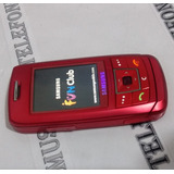 Celular Samsung E250 Vermelho Pequeno Antigo De Chip
